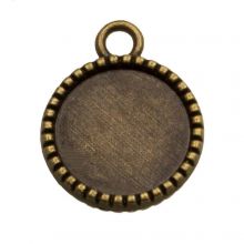 Breloque Serti (12 mm) Bronze (10 pièces)