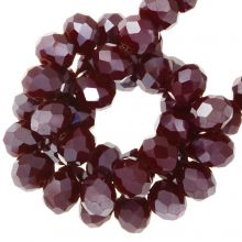 Perles Facettes Rondelles (4 x 3 mm) Galvanized Dark Mahogany (120 pièces)