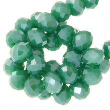 Perles Facettes Rondelle (6 x 5 mm) Galvanized Jade Green (85 pièces)