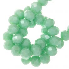 Perles Facettes Rondelle (6 x 5 mm) Galvanized Mint Green (85 pièces)