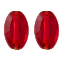 Perles en Verre (10 x 6 x 3 mm) Dark Red (10 pièces)