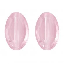 Perles en Verre (10 x 6 x 3 mm) Pink (10 pièces)