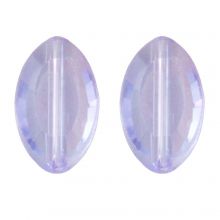 Perles en Verre (10 x 6 x 3 mm) Transparent Lavender (10 pièces)