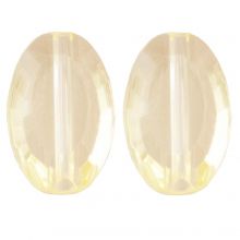 Perles en Verre (10 x 6 x 3 mm) Transparent Citron (10 pièces)