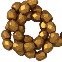 Perles Facettes Polies au Feu Tchèques (3 mm) Brass Gold (50 pièces)