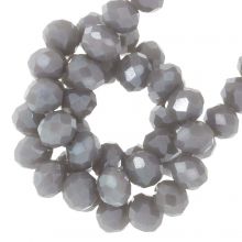 Perles Facettes Rondelle (4 x 3 mm) Galvanized Lilac Grey (120 pièces)