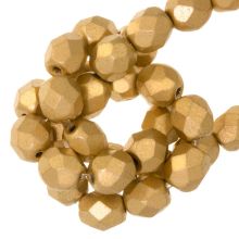 Perles Facettes Polies au Feu Tchèques (4 mm) Aztec Gold (50 pièces)