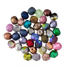 Perles Facettes Tchèques (6 mm) Mix Color (10 grammes)