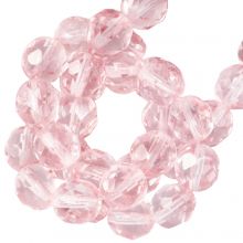 Perles Facettes Polies au Feu Tchèques (8 mm) Rosaline (25 pièces)