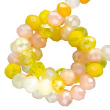 Perles Facettes Rondell (3 x 2.5 mm) Galvanized Cyber Yellow AB (185 pièces)