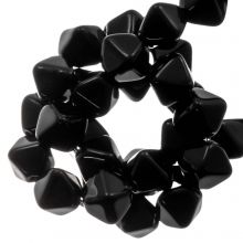 Perles en Verre Bicone Tchèques (6 mm) Jet Black (20 pièces)