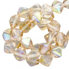 Perles en Verre Bicone Tchèques (6 mm) Crystal Lemon Rainbow (20 pièces)