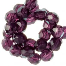 Perles Facettes Polies au Feu Tchèques (4 mm) Light Purple Violet (50 pièces)