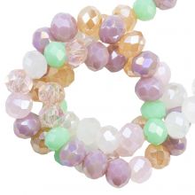 Perles Facettes Rondell (3.5 x 3 mm) Aquamarine (120 pièces)