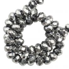 Perles Facettes Rondell (2 x 1.6 mm) Silver Full Plated (200 pièces)