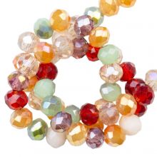 Perles Facettes Rondell (3.5 x 3 mm) Multi Color (120 pièces)