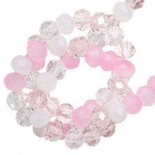 Perles Facettes Rondell (3 x 2.5 mm) Baby Pink (150 pièces)