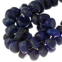 Perles Lapis Lazuli (11 - 13 x 10 - 11 x 4.5 - 7.5 mm) 60 pièces