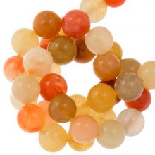 Perles de Jade Topaze (8 mm) 47 pièces