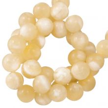 Perles de Jade Miel (6 mm) 60 pièces