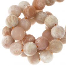Perles Pierre de Soleil Givrées (8 mm) 46 pièces