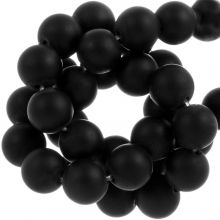 Perles Black Stone Mat (10 mm) 39 pièces