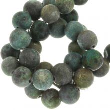 Perles Turquoise Africaine Givrées (6 mm) 58 pièces