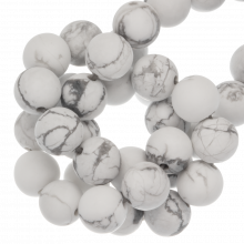 Perles Howlite Givrées (10 mm) 36 pièces