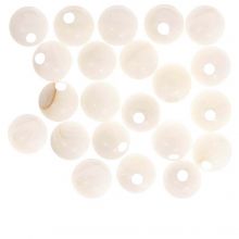 Perles Coquillage (10 mm) White (20 pièces)