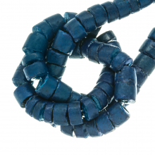 Perles Noix de Coco (4 - 5 mm) Deep water Blue (120 pièces)