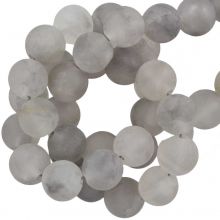 Perles Quartz Fumé Givrées (6 mm) 60 pièces