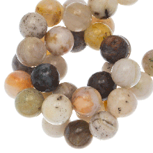 Perles Agate Feuille de Bambou (8 mm) 45 pièces