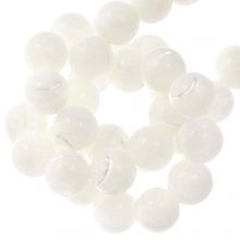 Perles Coquillage (8 mm) White (47 pièces)
