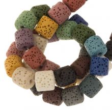 Perles de Lave (8.5 x 8.5 mm) Mix Color (48 pièces)