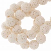 Perles de Lave (8 mm) Beige (51 pièces)