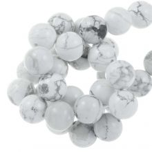 Perles Howlite (10 mm) 36 pièces