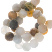 Perles Agate Feuille de Bambou Givrées (4 mm) 87 pièces