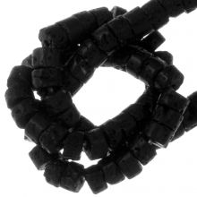 Perles de Lave (4 x 2 mm) Black (147 pièces)