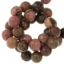 Perles Rhodonite (6 mm) 60 pièces