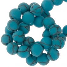Perles Turquoise Givrées (4 mm) 90 pièces