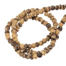 Perles Noix de Coco (4 x 2 - 4 mm) Peru Brown (190 pièces)
