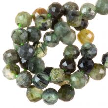 Perles de Jade Serpentine Facettes (3 mm) 110 pièces
