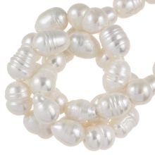 Perles d’Eau Douce (9 - 11 x 7 - 8 mm) White (36 pièces)