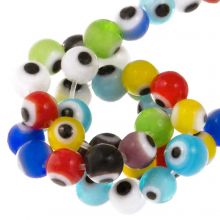 Perles en Verre Evil Eye (4 mm) Multi Color (96 pièces)