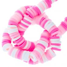 Perles en Polymère (6 x 1 mm) Mix Color Sachet Pink (300 pièces)