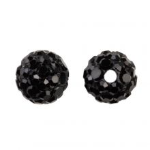 Perles Shamballa (4 mm) Black (5 pièces)