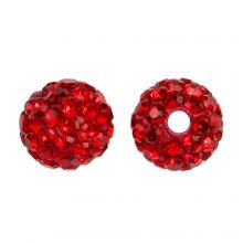 Perles Shamballa (4 mm) Haute Red (5 pièces)
