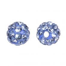 Perles Shamballa (4 mm) Lichen Blue (5 pièces)