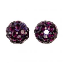Perles Shamballa (6 mm) Gloxinia Purple (5 pièces)