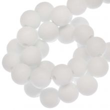 Perles Acryliques Mat  (4 mm) White (500 pièces)